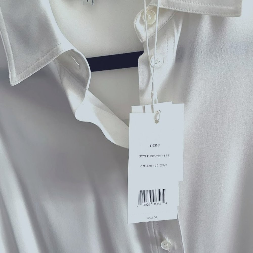 Vince Silk Blouse - S, White